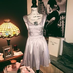 ModCloth Minuet Silver Dress